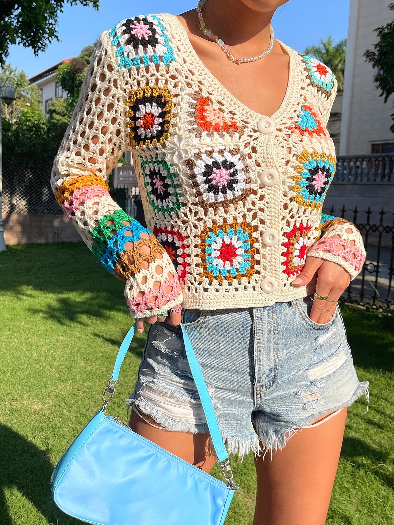 Floral  - Knit Cardigan